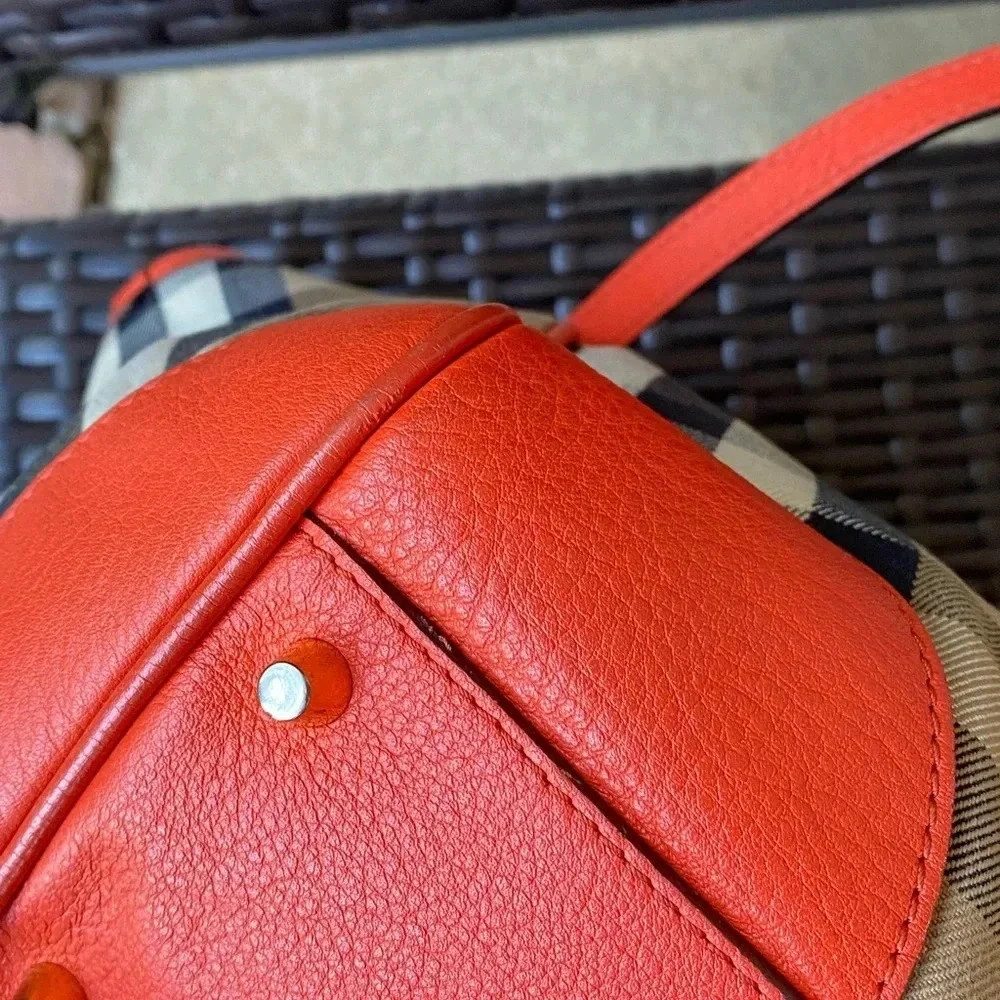 Burberry Novacheck Haymarket Tote, Cloth/Leather